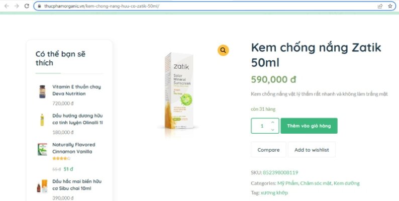 review kem chống nắng Zatik